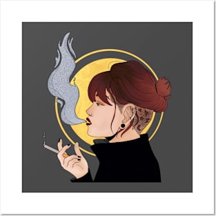Smoking Lady Posters and Art